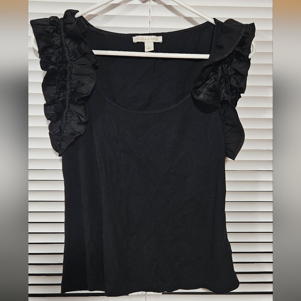 Chelsea & Violet - Women's Black Sleeveless Blouse Size L
